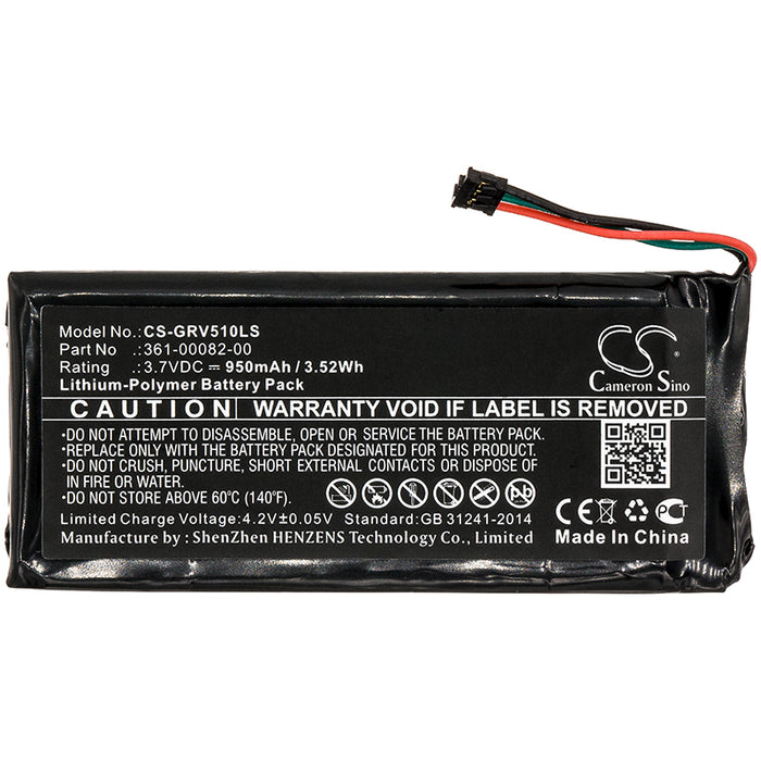 CS-GRV510LS : Battery for Garmin Varia TL, RTL510, Varia RTL501 and others - Replaces Garmin 361-00082-00