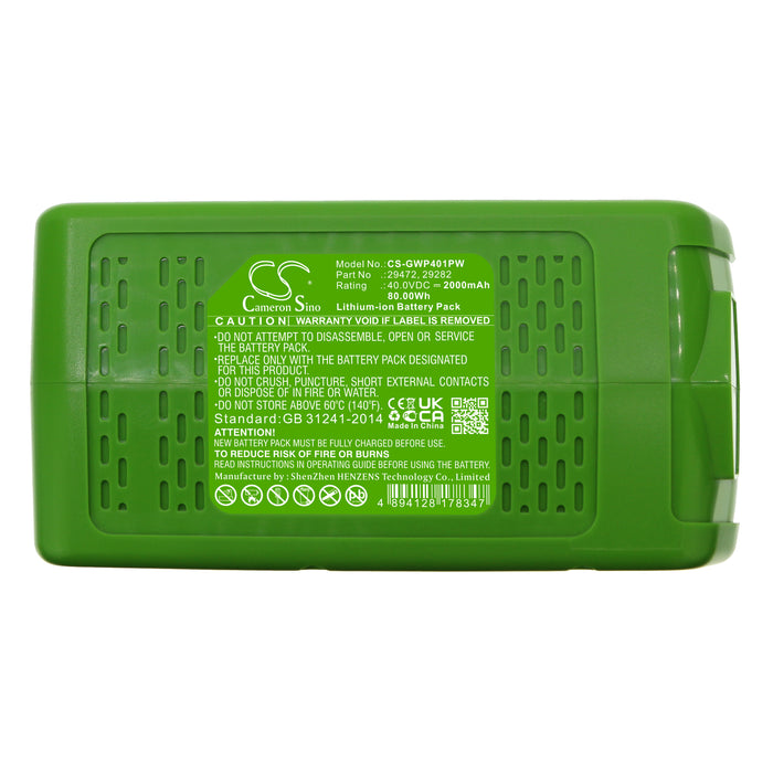 CS-GWP401PW : Battery for Cramer 40CS12, 40CS15, 40HD61 and others - Replaces Cramer 40V110, 40V220