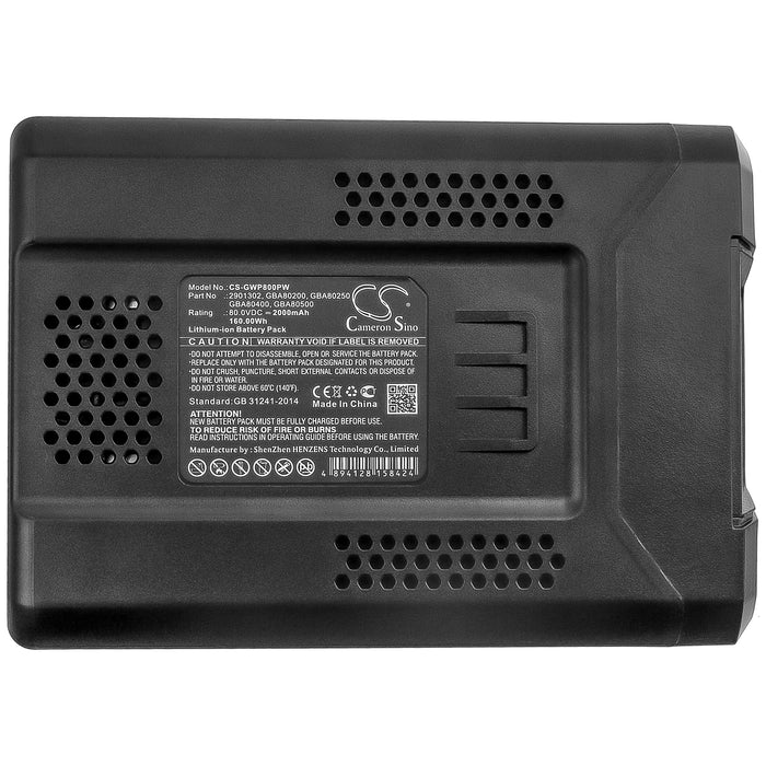 CS-GWP800PW : Battery for Cramer 82V 82B900, 82V 82UC, KM Domus 82V and others - Replaces Stiga SBT 2580AE, SBT 4080 AE, SBT 5080 AE