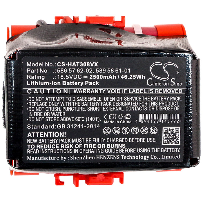 CS-HAT308VX : Battery for Gardena R40, R50, R70 and others - Replaces Gardena 586 57 62-02, 589 58 61-01