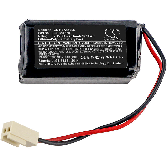 CS-HBA450LS : Battery for Hochiki Firescape luminaires, Exit Signs - Replaces Hochiki EL-BAT450