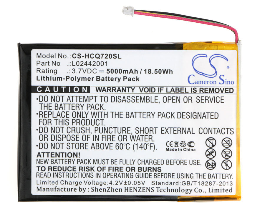 CS-HCQ720SL : Battery for HP eStation Zeen, CQ720A, Photosmart eStation C510 - Replaces HP L02442001