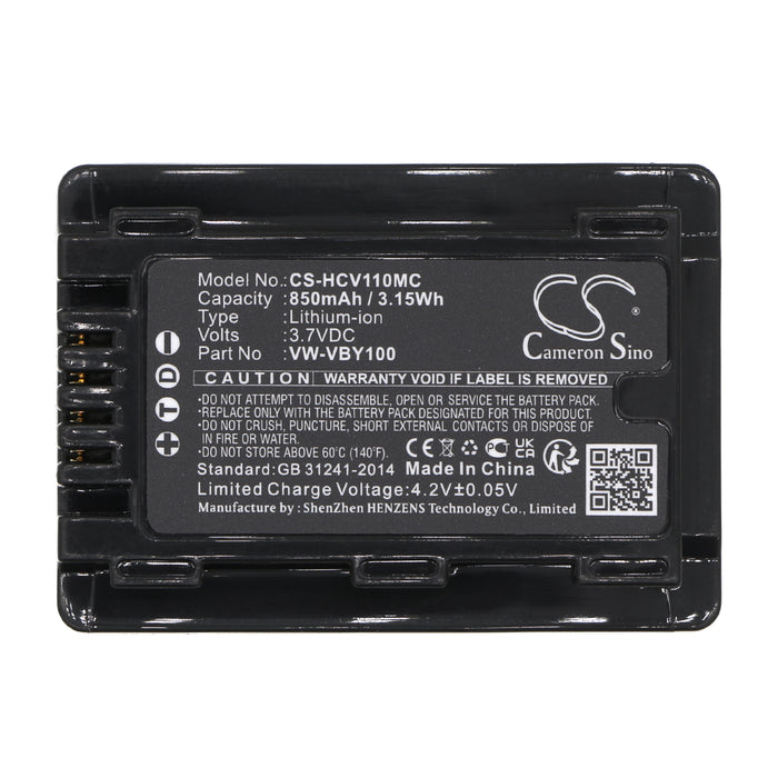 CS-HCV110MC : Battery for Panasonic HC-V110, HC-V110GK, HC-V110K and others - Replaces Panasonic VW-VBY100