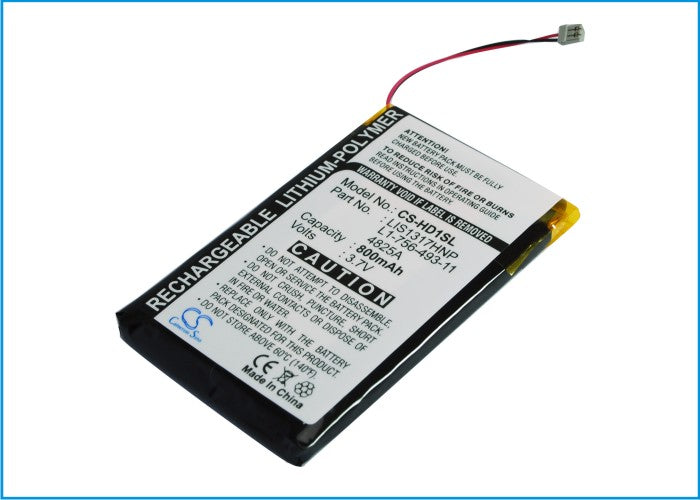 CS-HD1SL : Battery for Sony NW-HD1 MP3 Player - Replaces Sony PMPSYHD1