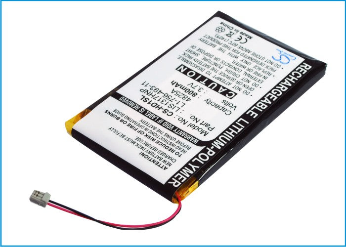 CS-HD1SL : Battery for Sony NW-HD1 MP3 Player - Replaces Sony PMPSYHD1