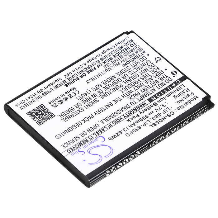 CS-HD5SL : Battery for Sony NW-HD5 Silver, NW-HD5, NW-HD5B and others - Replaces Sony LIP-880, LIP-880PD, LIP-880PD-B and others