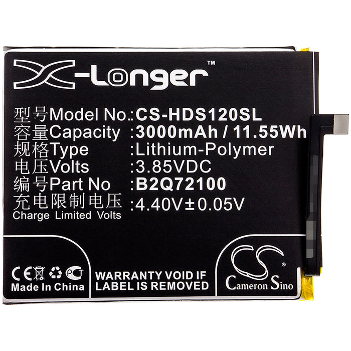 CS-HDS120SL : Battery for HTC Desire 12s, Desire 12s Global Dual SIM - Replaces HTC B2Q72100