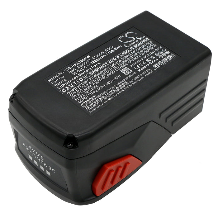 CS-HFA360PW : Battery for HILTI TE6-A36, TE6-A Li, WSR36-A - Replaces HILTI B36, 2203932, 418009 and others