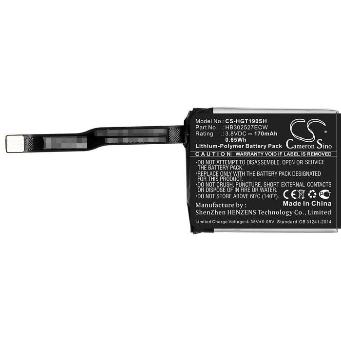 CS-HGT190SH : Battery for Huawei Magic GT, TLS-B19 - Replaces Huawei HB302527ECW