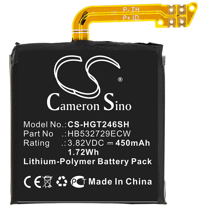 CS-HGT246SH : Battery for Huawei GT2 46mm, Magic Watch 2 46mm, MNS-B19 and others - Replaces Huawei HB532729ECW