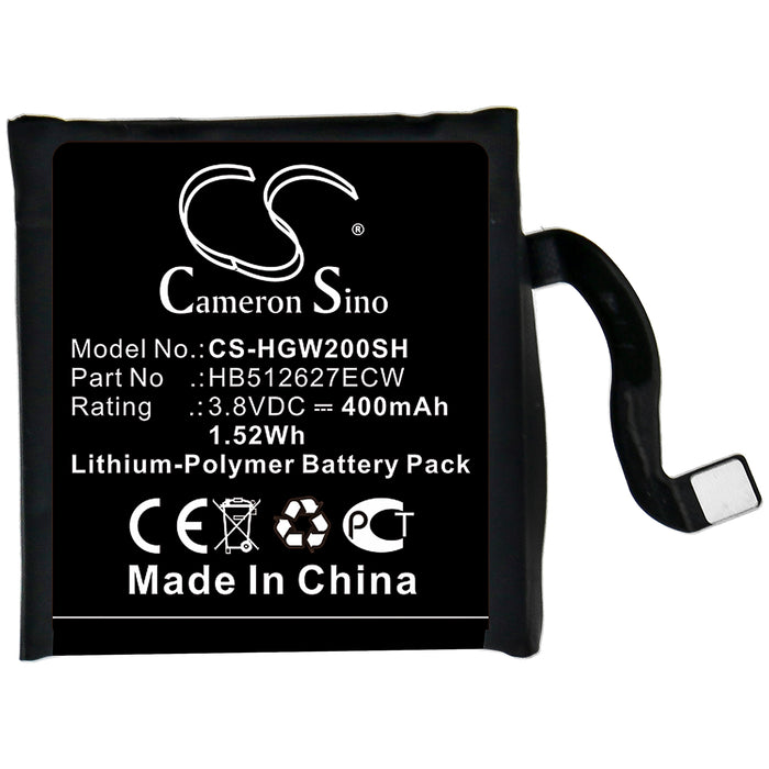 CS-HGW200SH : Battery for Huawei Watch 2 4G, Watch 2 Pro 4G - Replaces Huawei HB512627ECW