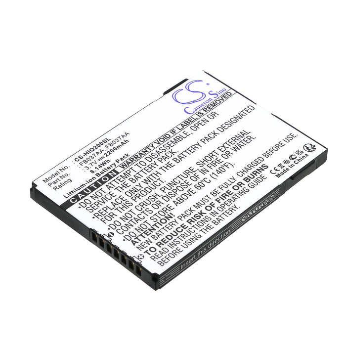 CS-HIQ200SL : Battery for HP iPAQ 200, iPAQ 210, iPAQ 211 and others - Replaces HP 410814-001, 419306-001, FB037AA and others