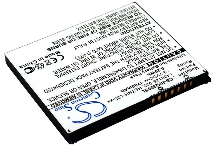 CS-HIQ300SL : Battery for HP iPAQ 300, iPAQ 310, iPAQ 312 and others - Replaces HP HSTNH-S12B, HSTNH-F15C, 430128-002 and others