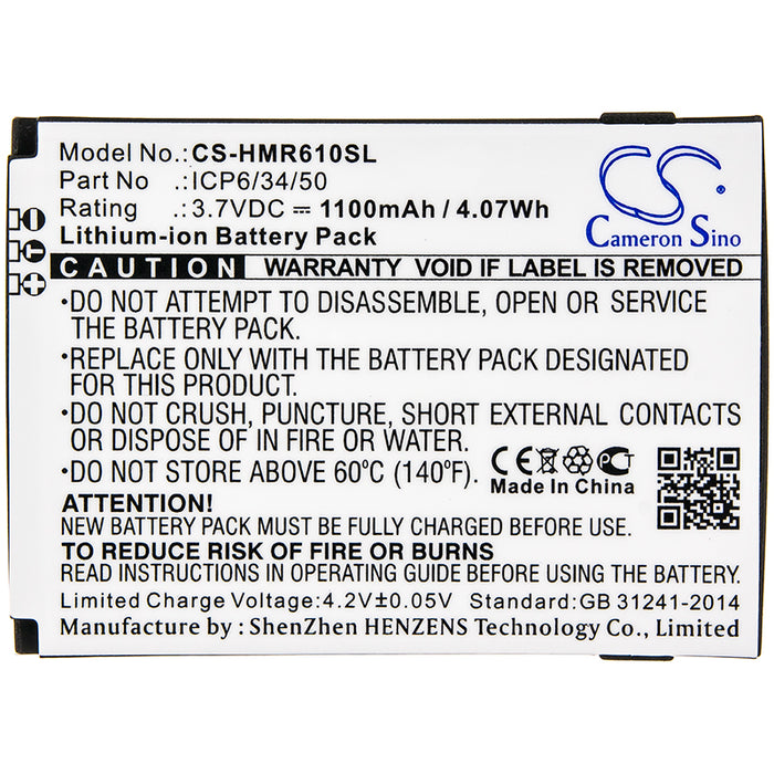 CS-HMR610SL : Battery for HumanWare SmartView Versa, SmartView Versa+ - Replaces HumanWare ICP6/34/50