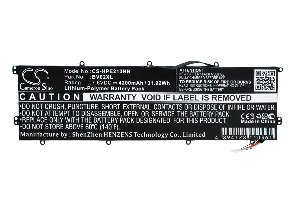 CS-HPE213NB : Battery for HP Envy X2 13", Envy X2 13-J000NG, Envy X2 13-J000NS and others - Replaces HP BV02XL, 776621-001, HSTNN-IB6Q and others