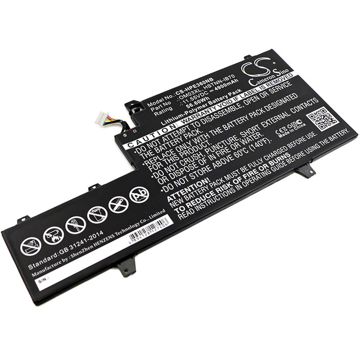 CS-HPE360NB : Battery for HP EliteBook x360 1030 G2, 1GY29PA, 1GY30PA and others - Replaces HP OM03XL, HSTNN-IB70, 863167-171 and others