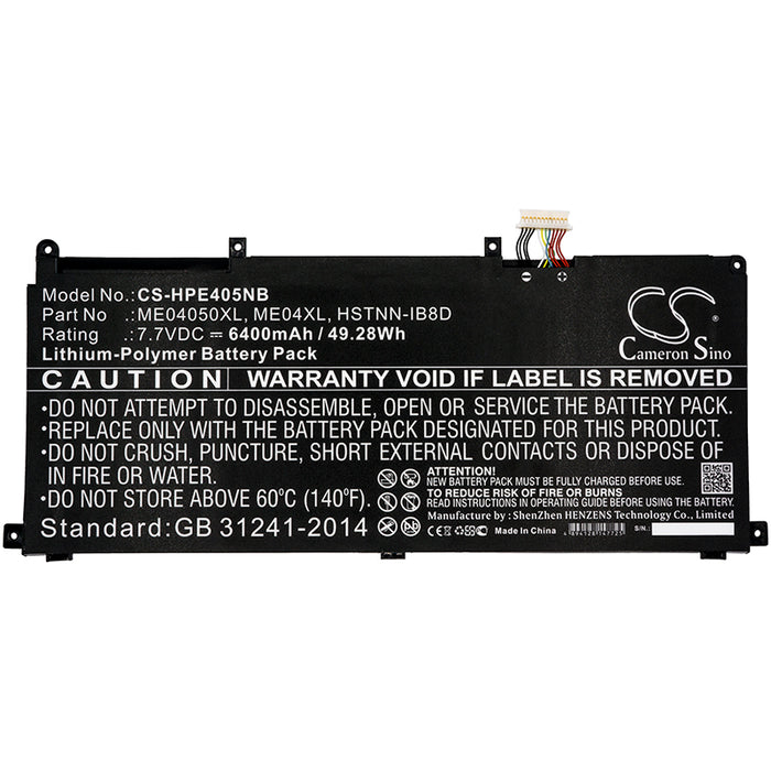 CS-HPE405NB : Battery for HP Elite x2 1013, Elite x2 1013 G3 2TT41EA, ELITE x2 1013 G3 and others - Replaces HP ME04XL, 937434-855, 937519-171 and others