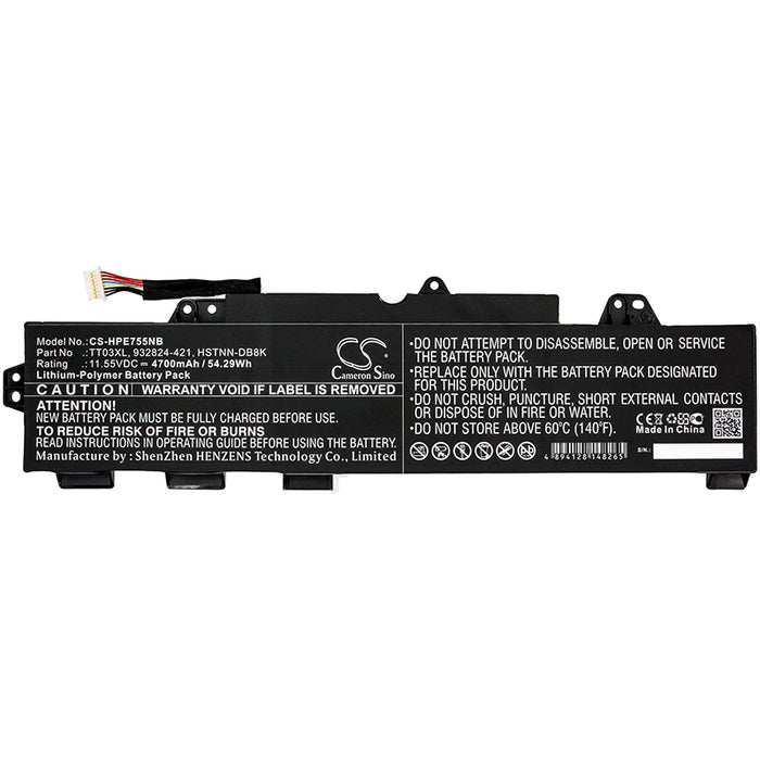 CS-HPE755NB : Battery for HP EliteBook 850 G5, ZBook 15u, G536 and others - Replaces HP TT03XL, 933322-855, HSTNN-DB8K and others