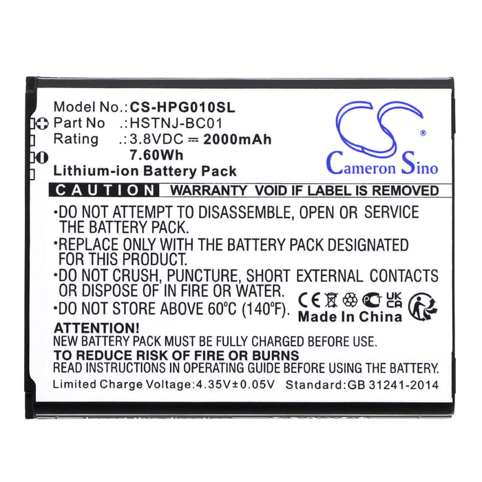 CS-HPG010SL : Battery for HP Prime Graphing Calculator, RMN HSTNJ-BC01 - Replaces HP HSTNJ-BC01