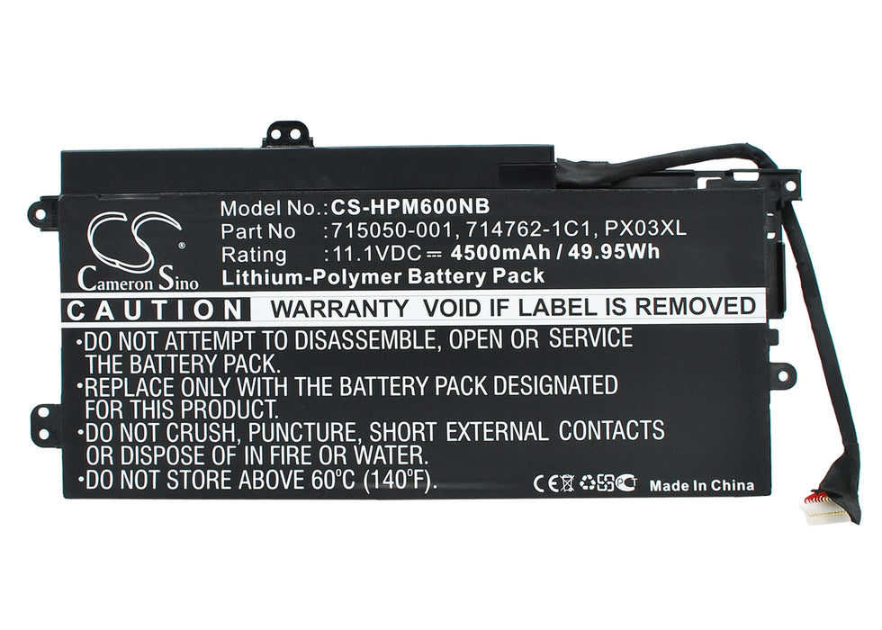 CS-HPM600NB : Battery for HP ENVY M6, ENVY M6-K, TPN-C109 and others - Replaces HP 715050-001, 714762-1C1, PX03XL and others