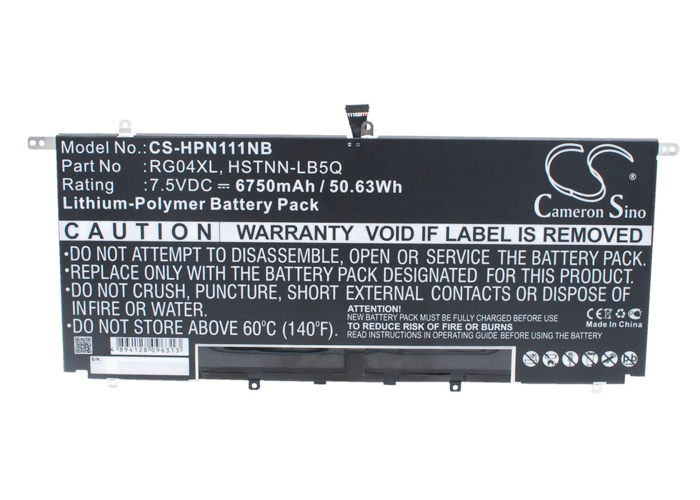 CS-HPN111NB : Battery for HP Spectre 13-3000, Spectre 13t-3000, TPN-F111 and others - Replaces HP RG04XL, HSTNN-LB5Q, 734746-421 and others