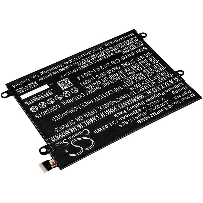 CS-HPN210NB : Battery for HP Notebook x2, 10-P018WM, x2 210 G2(L5H44EA) and others - Replaces HP SW02XL, 859517-855, HSTNN-IB7N and others