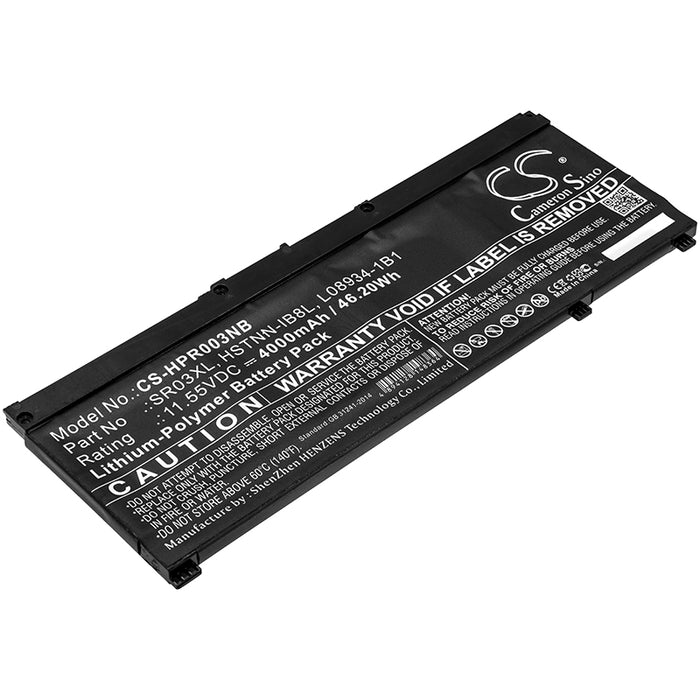 CS-HPR003NB : Battery for HP Pavilion 15-CX0058WM, Pavilion 15-CX, Pavilion 15-CX0071TX and others - Replaces HP SR03XL, HSTNN-IB8L, L08934-1B1 and others