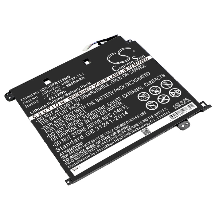 CS-HPR115NB : Battery for HP Chromebook 11 G5, Chromebook 11-V, Chromebook 11-V011DX and others - Replaces HP DR02XL, HSTNN-IB7M, 859027-121 and others