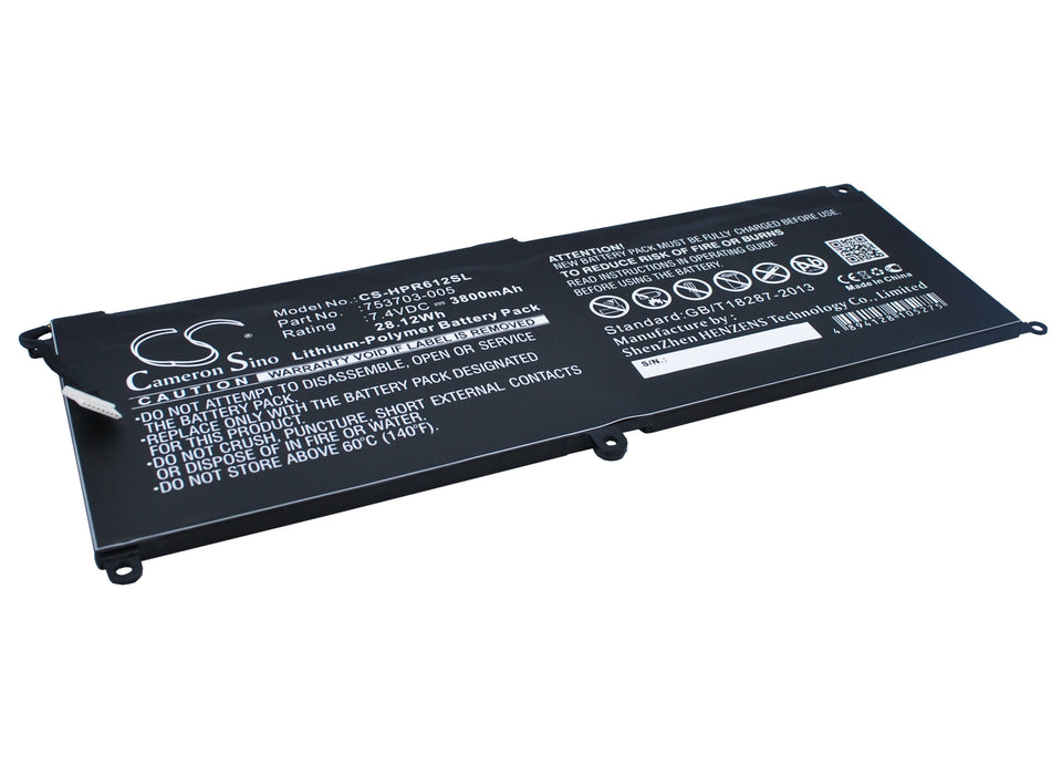 CS-HPR612SL : Battery for HP Pro x2 612 G1, Pro Tablet x2 612 G1(F1P93EA), Pro Tablet x2 612 G1(K4K76UT) and others - Replaces HP 753703-005, 753329-1C1, KK04XL and others