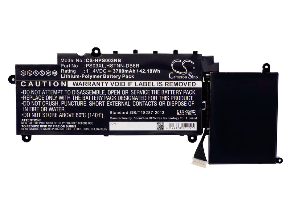 CS-HPS003NB : Battery for HP Stream 11, Stream 11-R010NR, Stream 11-R050SA and others - Replaces HP PS03XL, HSTNN-DB6R, 787520-005 and others