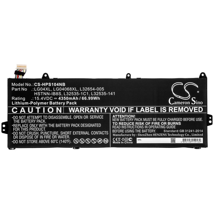 CS-HPS104NB : Battery for HP Pavilion 15-CS1004NA, Pavilion 15-cs1005na, Pavilion 15-cs1006na and others - Replaces HP HSTNN-IB8S, L32535-141, L32535-1C1 and others