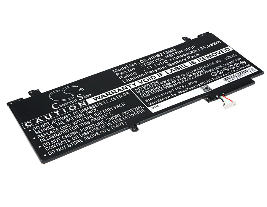 CS-HPS213NB : Battery for HP Split X2 13-F, Split X2 13-F010DX - Replaces HP TG03XL, HSTNN-IB5F, HSTNN-DB5F and others