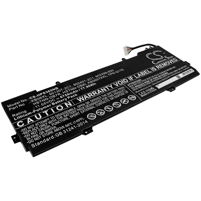 CS-HPS365NB : Battery for HP Spectre X360 15-BL001NV, Spectre X360 15-BL081NG, Spectre X360 15-BL102NO and others - Replaces HP KB06XL, 901307-2C1, 902401-2C1 and others