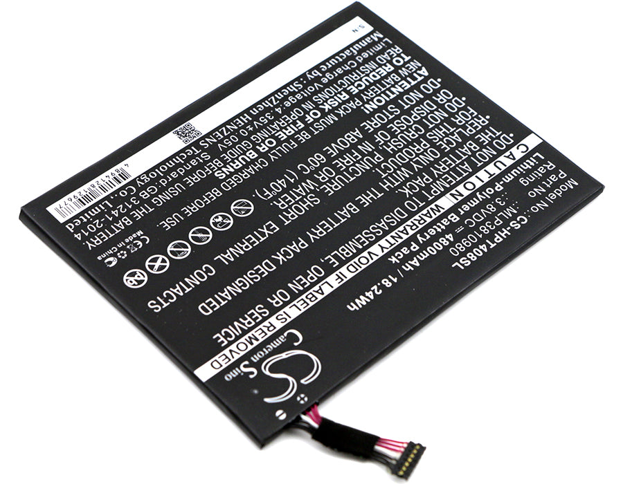 CS-HPT408SL : Battery for HP Pro Tablet 408 G1, I508O, T5L65PA and others - Replaces HP MLP3810980, 805089-001