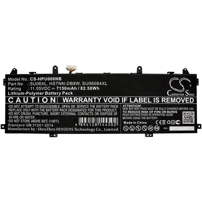 CS-HPU006NB : Battery for HP Spectre X360 15-DF0000, Spectre X360 15-DF0000NF, Spectre X360 15-DF0000NO and others - Replaces HP SU06XL, HSTNN-DB8W, HSTNNDB8W and others