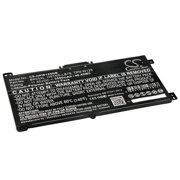 CS-HPW125NB : Battery for HP Pavilion X360 14-BA013NL, Pavilion X360 14-BA102NX, Pavilion x360 14-ba015ng and others - Replaces HP BK03XL, HSTNN-LB7S, TPN-W125 and others