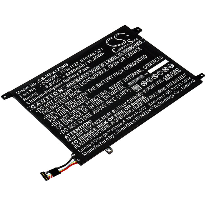 CS-HPX122NB : Battery for HP Pavilion X2 10-J014TU, K2N77PA, Pavilion X2 10 and others - Replaces HP 810749-421, B10985-005, DO02XL and others