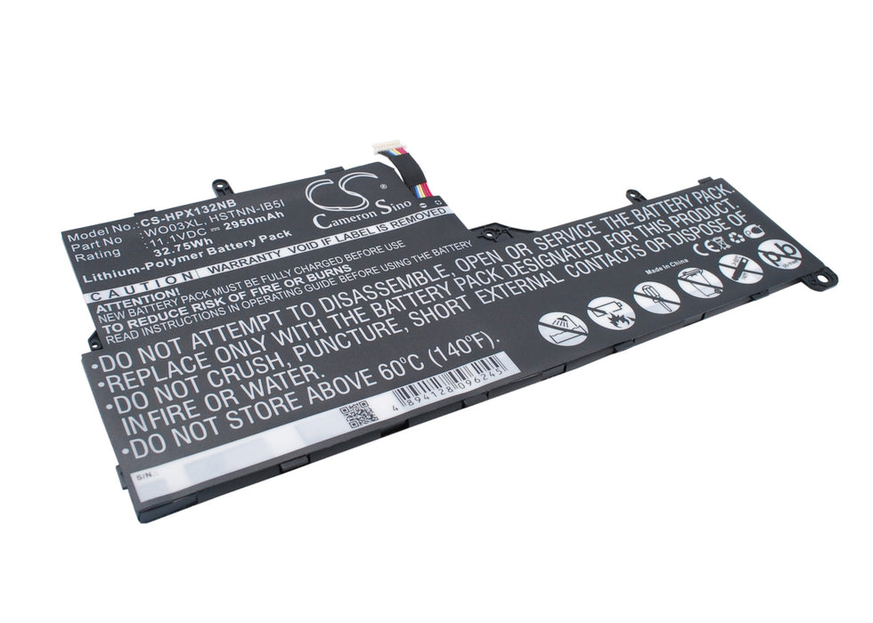 CS-HPX132NB : Battery for HP Split 13, Split 13-M010DX, Split 13 x 2 and others - Replaces HP WO03XL, HSTNN-IB5I, 725496-1B1 and others