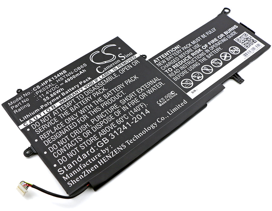 CS-HPX134NB : Battery for HP Spectre Pro X360, Spectre 13-4000, Spectre 13-4003DX and others - Replaces HP PK03XL, HSTNN-DB6S, 6789116-005 and others