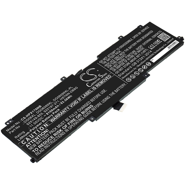 CS-HPX170NB : Battery for HP Omen X 17-AP016TX, OMEN X 17-ap045tx, Omen X 17-ap000ng and others - Replaces HP 925149-855, 925197-271, DG06099XL and others