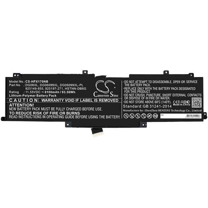 CS-HPX170NB : Battery for HP Omen X 17-AP016TX, OMEN X 17-ap045tx, Omen X 17-ap000ng and others - Replaces HP 925149-855, 925197-271, DG06099XL and others