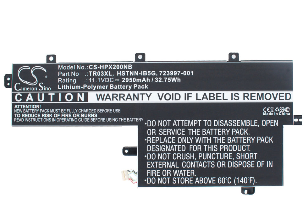 CS-HPX200NB : Battery for HP Split X2 13-G110DX, TPN-W110, Spectre 13-H200EF x2 PC and others - Replaces HP TR03XL, HSTNN-IB5G, G96TA016H and others