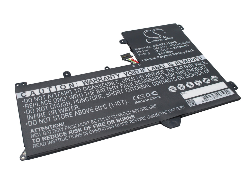 CS-HPX210NB : Battery for HP SlateBook 101, SlateBook 101" X2 10-10-h010NR, TPN-Q127 and others - Replaces HP MA02XL, HSTNN-IB5B, 722231-001 and others