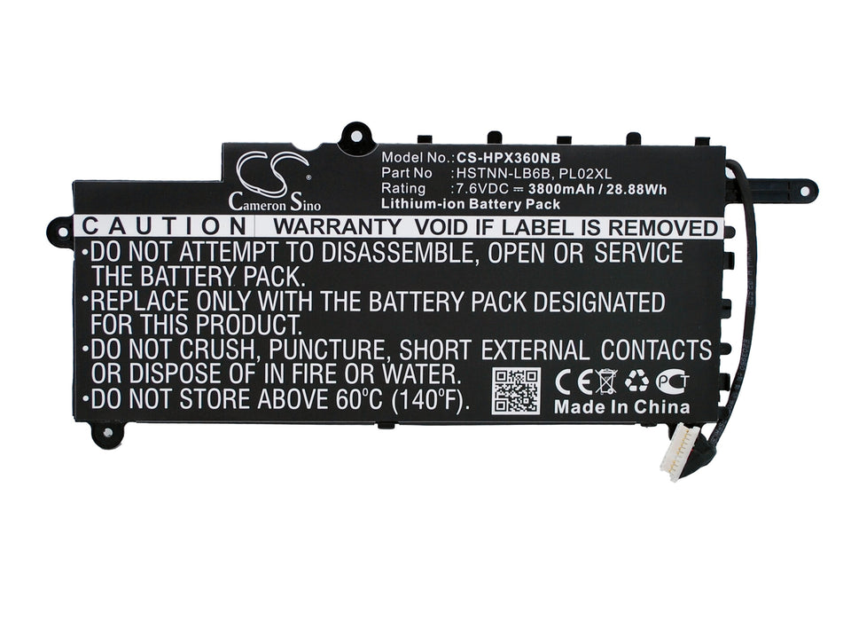 CS-HPX360NB : Battery for HP Pavilion 11 X360, Pavilion 11-N000, TPN-C115 and others - Replaces HP HSTNN-LB6B, 751681-421, PL02XL and others