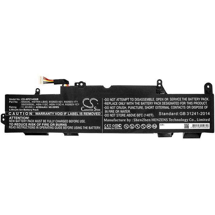 CS-HPZ140NB : Battery for HP EliteBook 840 G5 (3JX43EA), EliteBook 840 G5 (3ZG47ES), ELITEBOOK 840 G5 3UW57PC and others - Replaces HP 932823-171, 932823-1C1, 932823-271 and others