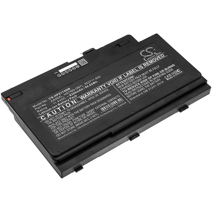 CS-HPZ174NB : Battery for HP ZBook 17 G4, ZBook 17 G4 Mobile Workstation, ZBook 17 G4-2ZC18ES and others - Replaces HP AA06XL, 852711-850, 852527-221 and others