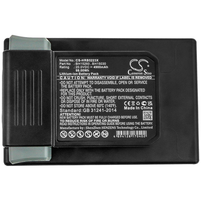 CS-HRB5223X : Battery for Hoover BH55210, BH53310, BH53350 and others - Replaces Hoover BH15030, BH15040, BH15030C and others