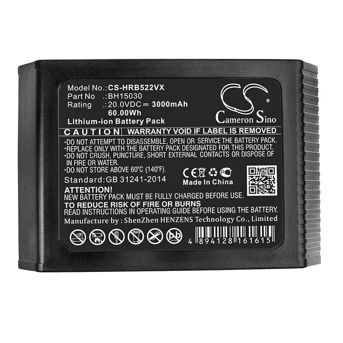 CS-HRB522VX : Battery for Hoover BH55210, BH53310, BH53350 and others - Replaces Hoover BH15030, BH25040, BH15030C and others