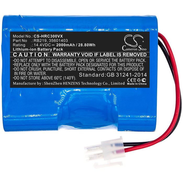 CS-HRC300VX : Battery for Hoover RBC030, RBC031B, RBC040 and others - Replaces Hoover RB219, 35601403, Li-RB226 and others