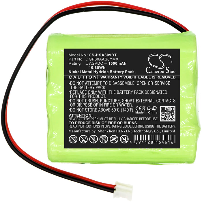 CS-HSA309BT : Battery for Yale HSA3095 Home Monitoring Alarm Control Panel - Replaces Yale GP60AAS6YMX